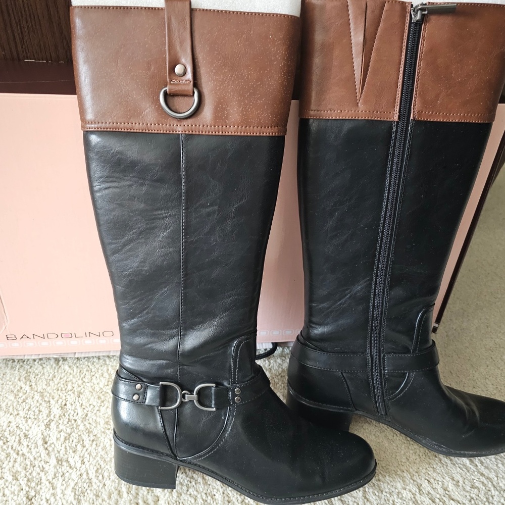 Bandolino Black & Brown Tall Boots